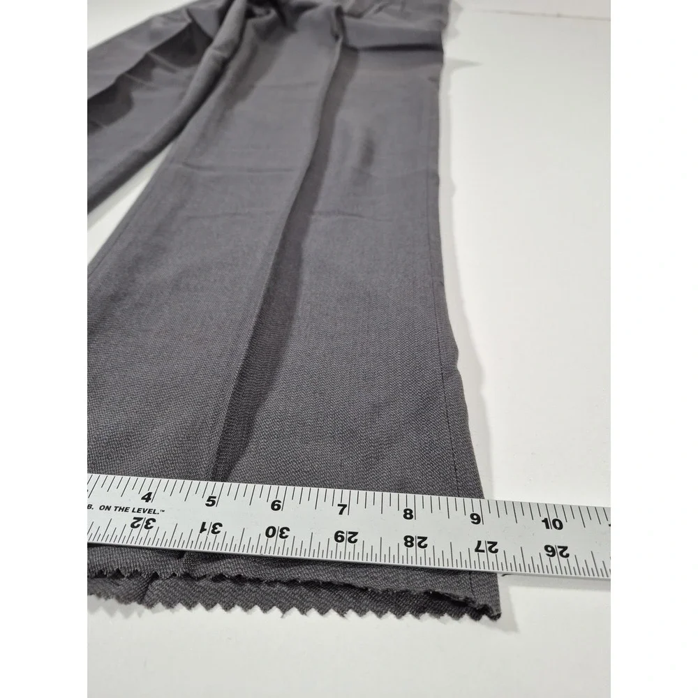 VTG Sansabelt Dress Pants Mens 38x36 Gray Wool Pleated Straight